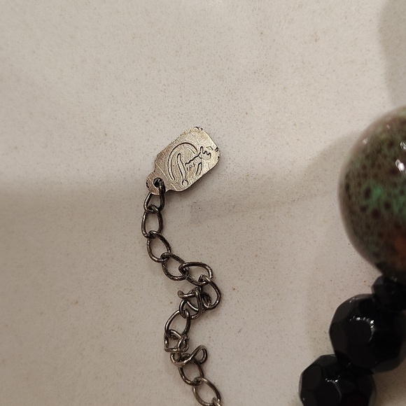 Yousi You & I Large Green Silver Big And Bold Statement Necklace Vintage - Picture 4 of 5